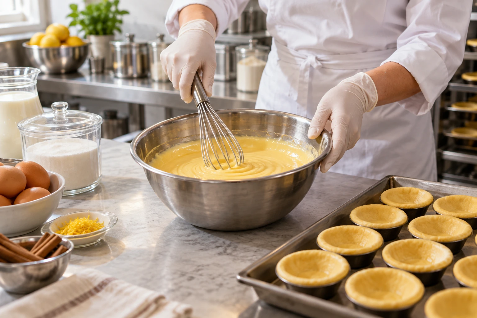 Illustration d’un atelier de pâtisserie soigné